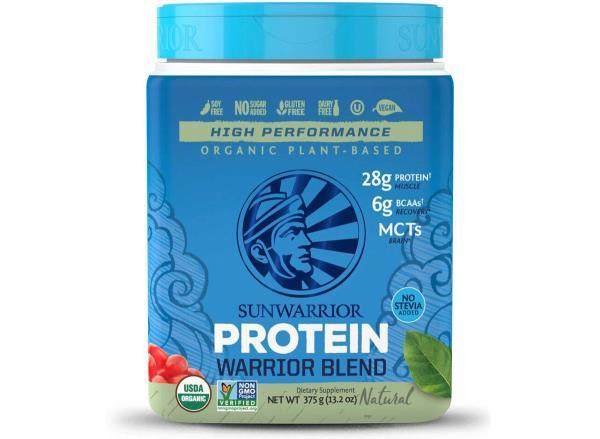 Sunwarrior organic plant ba<em></em>sed protein warrior blend powder natural unsweetened