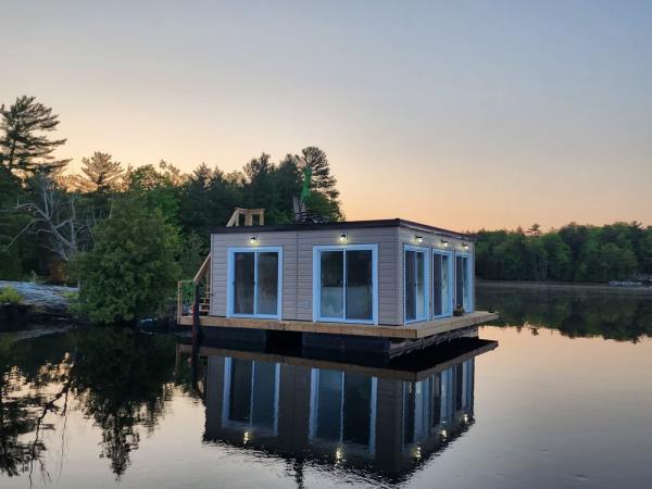 A floating home