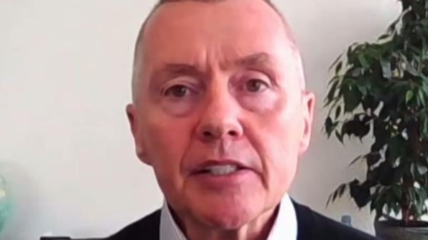 The Internatio<em></em>nal Air Transport Association (IATA) boss Willie Walsh speaking to Sky News on 30/08/2023